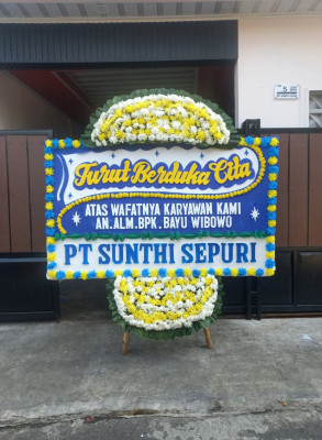 Papan Bunga Duka di Gedong Meneng Baru